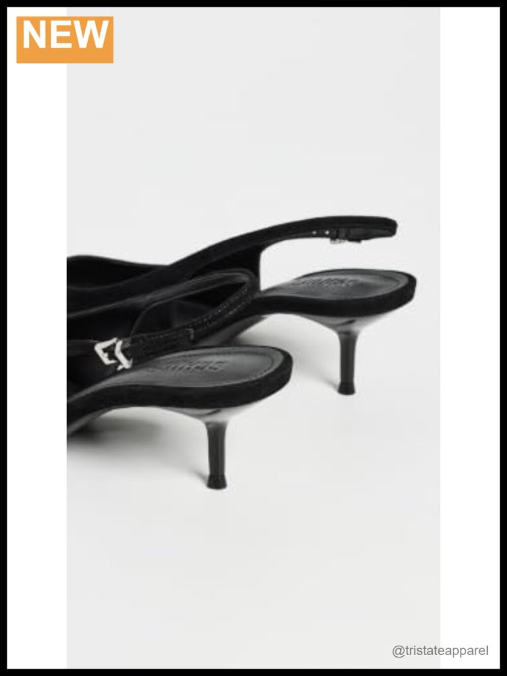 SCHUTZ Paola Mid Slingback Suede Stiletto Pointed Toe Pump - Picture 3 of 3